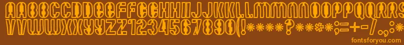 Mutefruitblackkrash Font – Orange Fonts on Brown Background