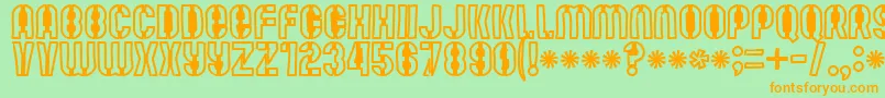 Mutefruitblackkrash Font – Orange Fonts on Green Background