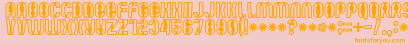 Mutefruitblackkrash Font – Orange Fonts on Pink Background