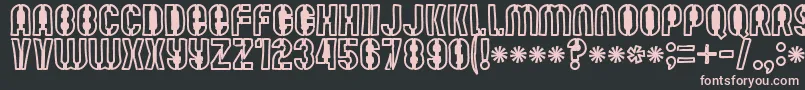 Mutefruitblackkrash-Schriftart – Rosa Schriften auf schwarzem Hintergrund