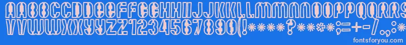 Mutefruitblackkrash Font – Pink Fonts on Blue Background