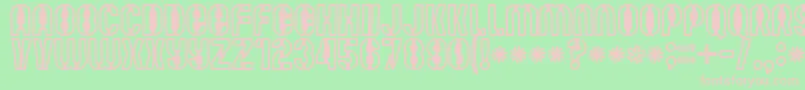 Mutefruitblackkrash Font – Pink Fonts on Green Background