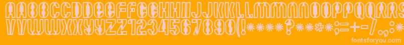 Mutefruitblackkrash Font – Pink Fonts on Orange Background