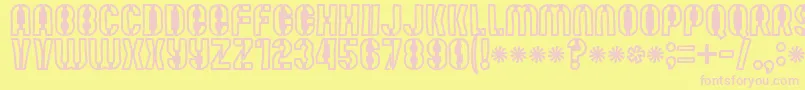 Mutefruitblackkrash Font – Pink Fonts on Yellow Background