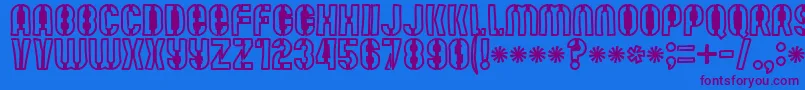 Mutefruitblackkrash Font – Purple Fonts on Blue Background