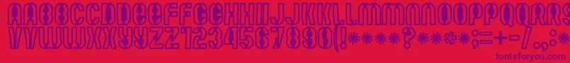Mutefruitblackkrash Font – Purple Fonts on Red Background
