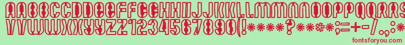 Mutefruitblackkrash Font – Red Fonts on Green Background