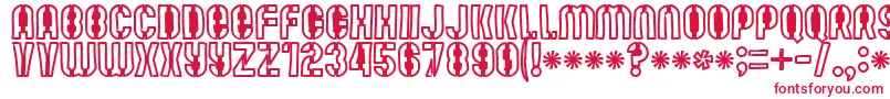 Mutefruitblackkrash Font – Red Fonts on White Background