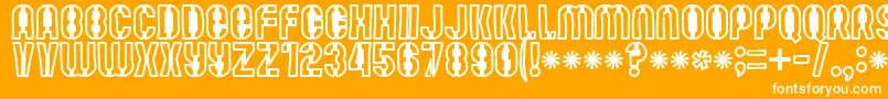 Mutefruitblackkrash Font – White Fonts on Orange Background