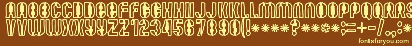 Mutefruitblackkrash Font – Yellow Fonts on Brown Background