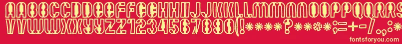 Mutefruitblackkrash Font – Yellow Fonts on Red Background