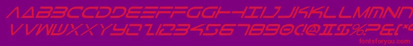 TeleMarinesItalic Font – Red Fonts on Purple Background