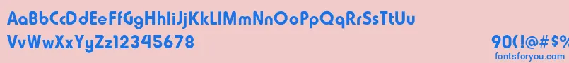 Шрифт HowardFatLight – синие шрифты на розовом фоне