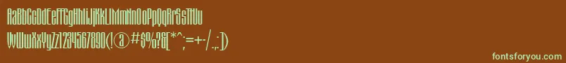 Czcionka Montblancc – zielone czcionki na brązowym tle