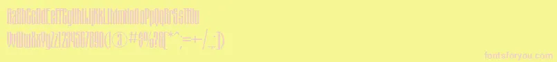 フォントMontblancc – ピンクのフォント、黄色の背景