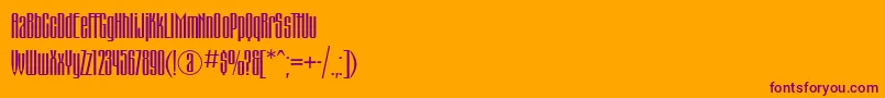 Czcionka Montblancc – fioletowe czcionki na pomarańczowym tle