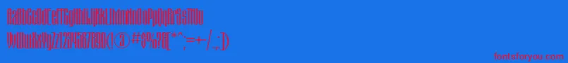 Czcionka Montblancc – czerwone czcionki na niebieskim tle