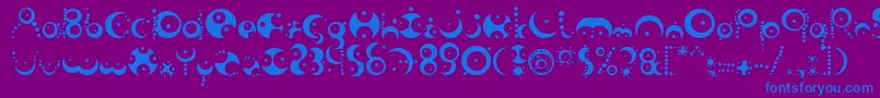 FishInTheBathroom Font – Blue Fonts on Purple Background