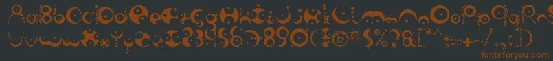 FishInTheBathroom-fontti – ruskeat fontit mustalla taustalla