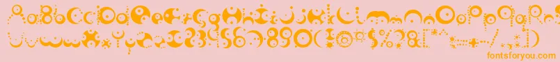 FishInTheBathroom Font – Orange Fonts on Pink Background