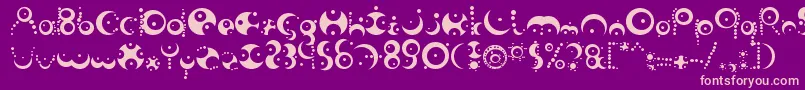 FishInTheBathroom Font – Pink Fonts on Purple Background