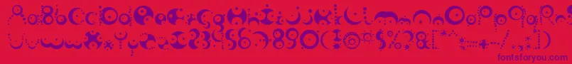 FishInTheBathroom Font – Purple Fonts on Red Background