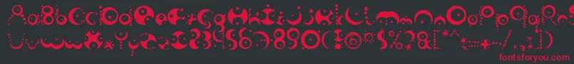 FishInTheBathroom Font – Red Fonts on Black Background