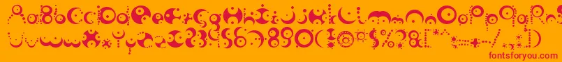 FishInTheBathroom Font – Red Fonts on Orange Background