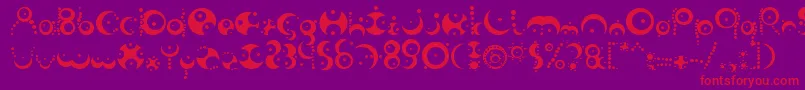 FishInTheBathroom Font – Red Fonts on Purple Background