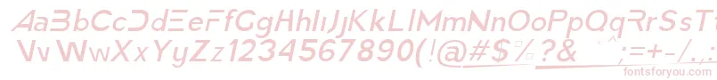 AmericaFasterLightItalic Font – Pink Fonts on White Background