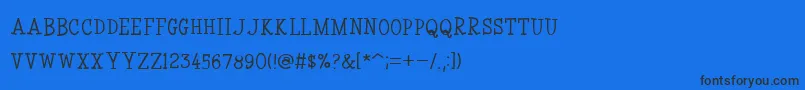 CoyotrisSerif Font – Black Fonts on Blue Background