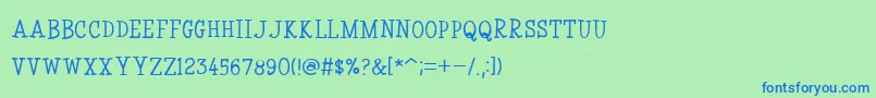 フォントCoyotrisSerif – 青い文字は緑の背景です。