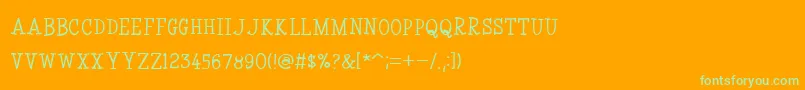 CoyotrisSerif Font – Green Fonts on Orange Background