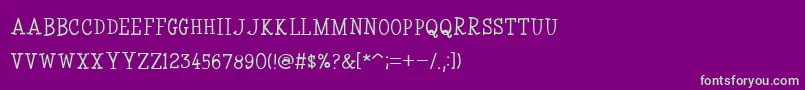 CoyotrisSerif Font – Green Fonts on Purple Background