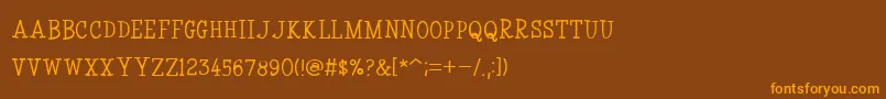 CoyotrisSerif Font – Orange Fonts on Brown Background