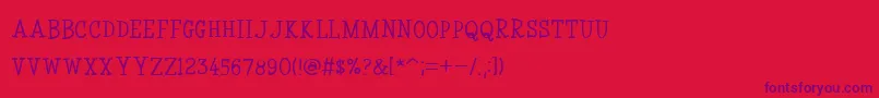 CoyotrisSerif Font – Purple Fonts on Red Background