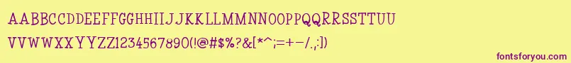 CoyotrisSerif Font – Purple Fonts on Yellow Background