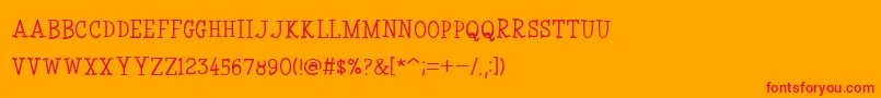 CoyotrisSerif Font – Red Fonts on Orange Background