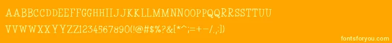 CoyotrisSerif Font – Yellow Fonts on Orange Background