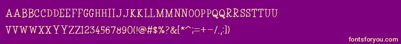 CoyotrisSerif Font – Yellow Fonts on Purple Background