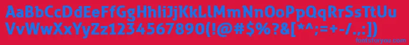 ZwodreiBold Font – Blue Fonts on Red Background