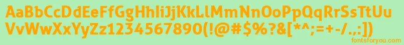 ZwodreiBold Font – Orange Fonts on Green Background