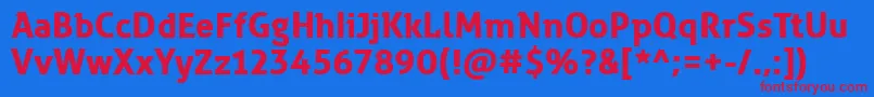 ZwodreiBold Font – Red Fonts on Blue Background