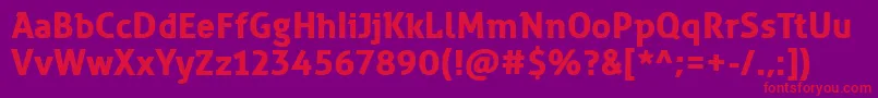 ZwodreiBold Font – Red Fonts on Purple Background
