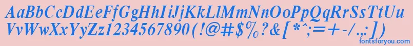 RespectNarrowBoldItalic.001.001 Font – Blue Fonts on Pink Background