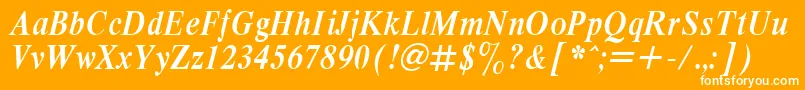 RespectNarrowBoldItalic.001.001 Font – White Fonts on Orange Background