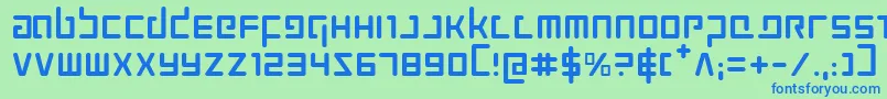 Prokofiev Font – Blue Fonts on Green Background