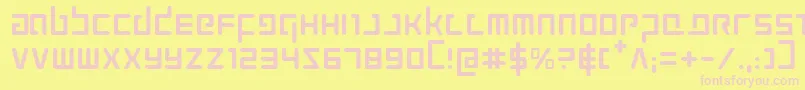 Prokofiev Font – Pink Fonts on Yellow Background