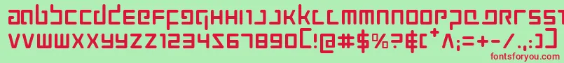 Prokofiev Font – Red Fonts on Green Background