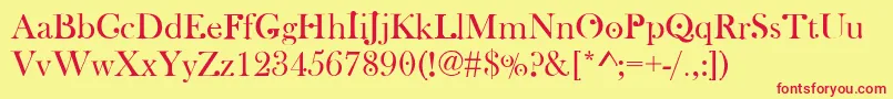 WachinangaFont Font – Red Fonts on Yellow Background